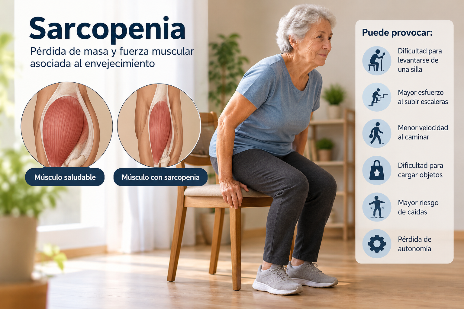 Sarcopenia en adultos mayores