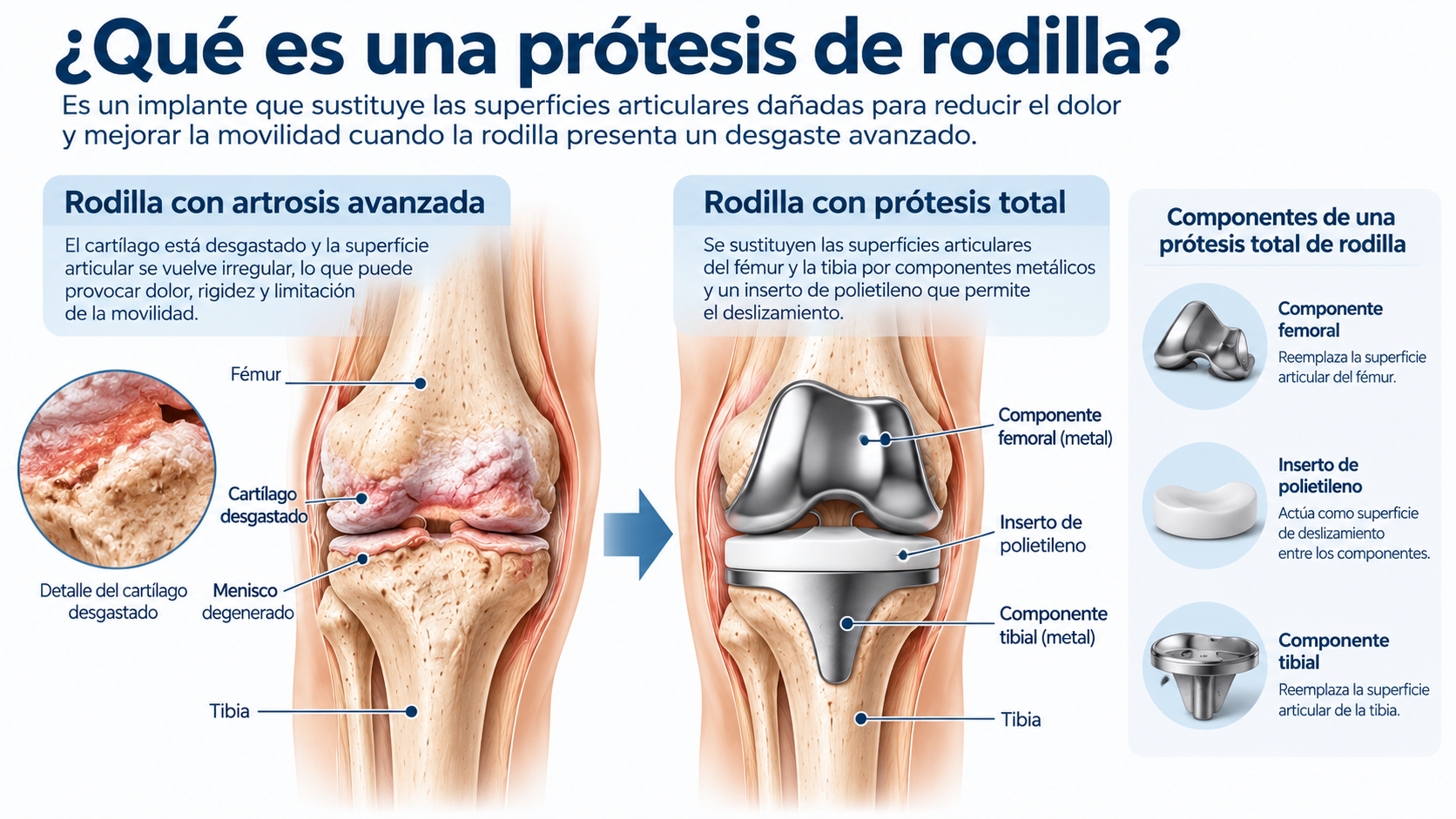 Explicación protesis de rodilla